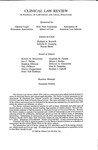 Clinical Law Review, Masthead, Volume 5, 1998-1999 by Clinical Law Review
