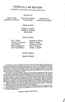 Clinical Law Review, Masthead, Volume 7, 2000-2001 by Clinical Law Review