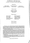 Clinical Law Review, Masthead, Volume 8, 2001-2002 by Clinical Law Review