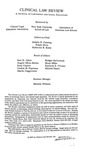 Clinical Law Review, Masthead, Volume 10, 2003-2004 by Clinical Law Review