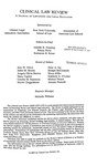 Clinical Law Review, Masthead, Volume 12, 2005-2006 by Clinical Law Review