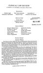 Clinical Law Review, Masthead, Volume 14, 2007-2008 by Clinical Law Review