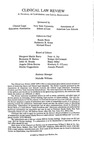 Clinical Law Review, Masthead, Volume 15, 2008-2009 by Clinical Law Review