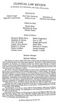 Clinical Law Review, Masthead, Volume 16, 2009-2010 by Clinical Law Review