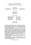 Clinical Law Review, Masthead, Volume 17, 2010-2011 by Clinical Law Review