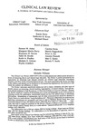 Clinical Law Review, Masthead, Volume 18, 2011-2012 by Clinical Law Review