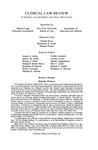 Clinical Law Review, Masthead, Volume 20, 2013-2014 by Clinical Law Review