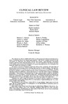 Clinical Law Review, Masthead, Volume 22 No. 1, 2015-2016