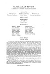 Clinical Law Review, Masthead, Volume 22 No. 2, 2015-2016 by Clinical Law Review