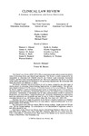 Clinical Law Review, Masthead, Volume 23, 2016-2017