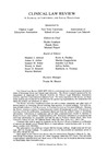 Clinical Law Review, Masthead, Volume 25, 2018-2019