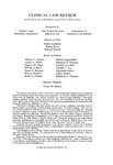 Clinical Law Review, Masthead, Volume 26 No. 1, 2019-2020