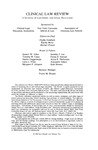 Clinical Law Review, Masthead, Volume 29, 2022-2023